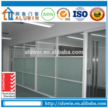 Aluminium frame wall office glass partition for wall