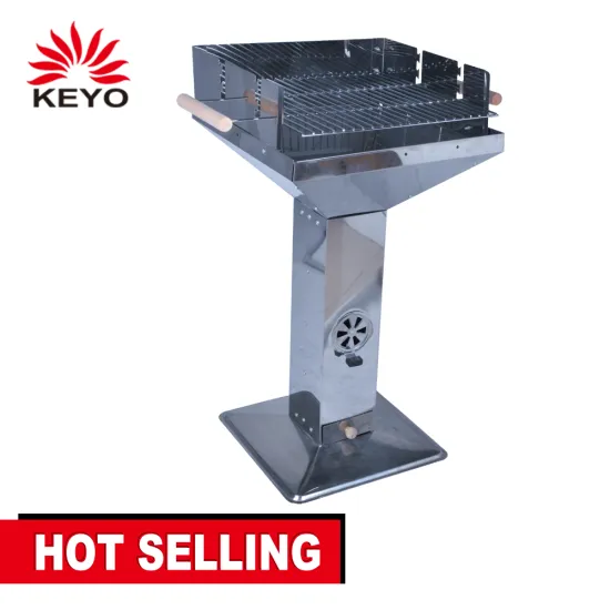 18 Inch Pedestal Barbecue Grill Outdoor Portable Charcoal Stainless Steel Bbq Grill