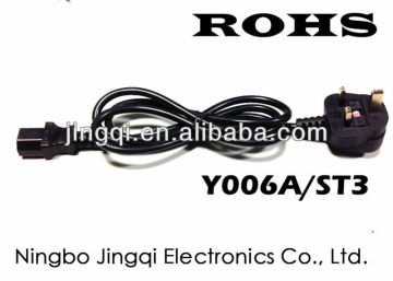 British plug the power cord with product suffix