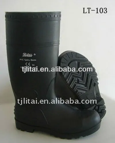 PVC mining safety boots with steel toe