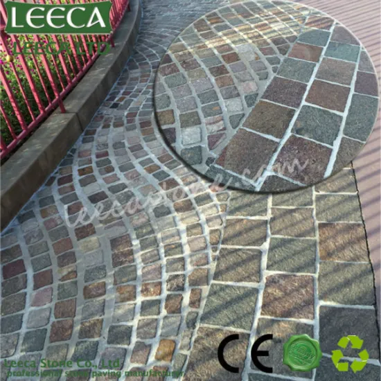 Walkway rainbow colorful paving stone