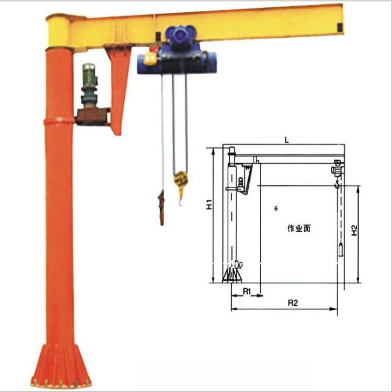Free Standing Articulating Jib Crane, High Quality Free Standing