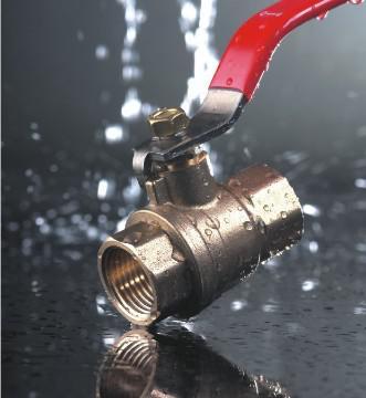 Ball valve with full bore brass body and nickle plated