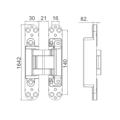 Регулируемый спрятанный шарнир из нержавеющей стали