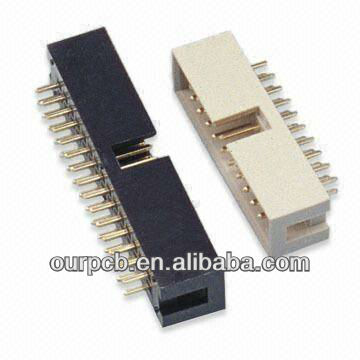 Box Headers with 2.54mm Straight Length, 8.9mm Height, Available in Black and White Colors