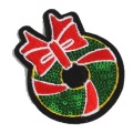 Sequin Christmas tree iron on embroidery patches