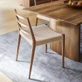 Cadeira de vime de design de novidades ecológicas de classificação principal, fabricada no Vietnã de primeira escolha, cadeira de jantar artesanal de vime artesanal
