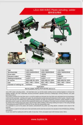 PP extrusion gun with Metabo motor