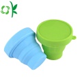 Tasse pliante pliante de tasse de voyage pliable extensible par eau de silicone