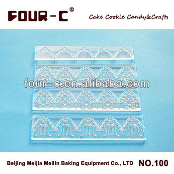 Acrylic embossing cutters, fondant cake decorating tools