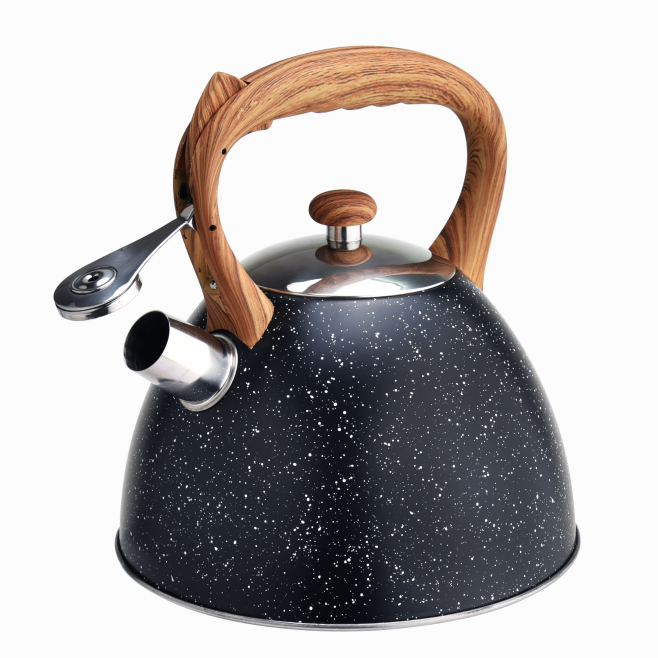 Woodlike Marble Tea Pot Kettle