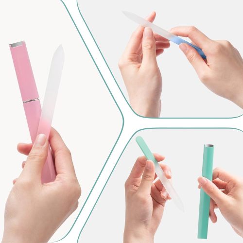 Glass Nail File 3 Pack for Natural Nails