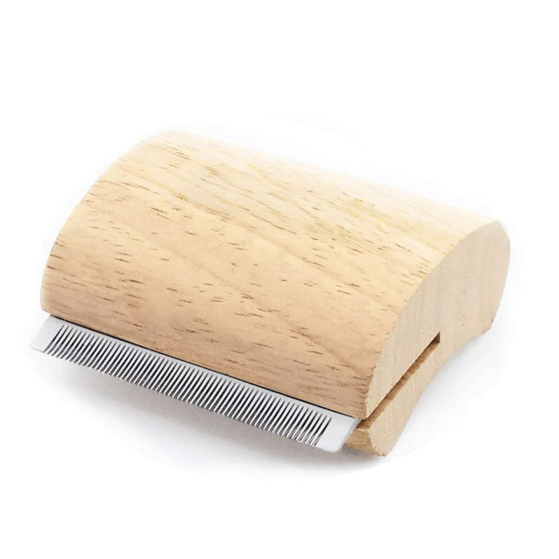 প্রিমিয়াম কাঠের পোষা চুল অপসারণ চিরুনি