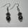 Hematite Earring with silver color finding