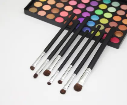 makeup brush set silver handl eye makeup brushes