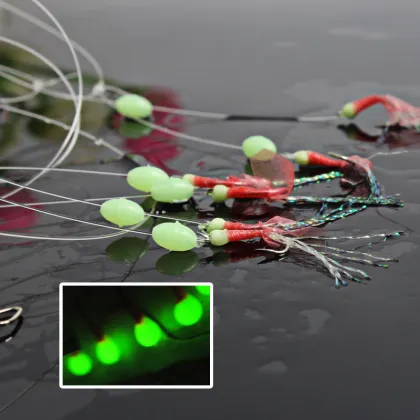 Fishing Hooks Sabiki Fishing Terminal Tackle Hooks with Beads Line 10packs/lot