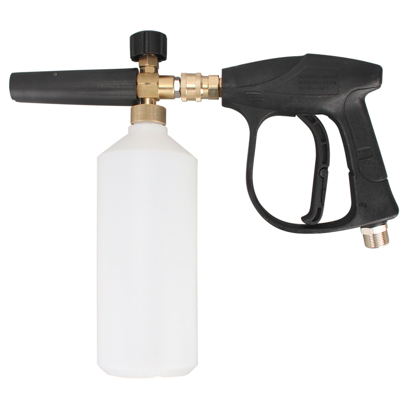 1L Haut-pression en laiton Snow mousse laveuse jet lance bouteille de cartouche de lavage de voiture pistolet pistolet à eau lance pistolet pour le nettoyage des voitures de jardin