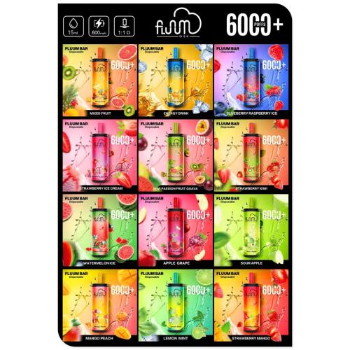 100% Original Fluum Bar 6000 Puffs Pods Factory