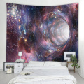 Starry Tapestry Galaxy Tapestry Night Sky Wall Opknoping Star Hole 3D-printing Tapestry Psychedelische kunst aan de muur voor woonkamer Bedro