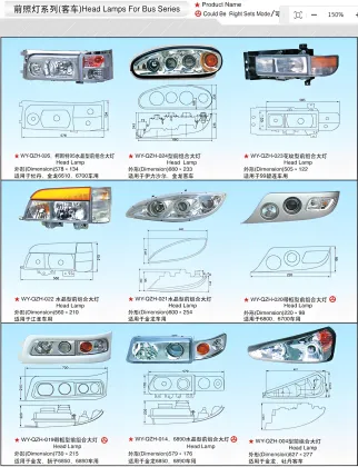 Kinglong Original Bus Headlamp Parts & Other Zhongtong Bus Components