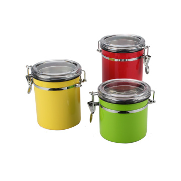 Stainless Steel Coffee Beans Canister With Lid