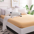 100% Cotton Soft Fabric Solid Color Hotel Fitted Sheet With Rubber Mattress Protective Cover