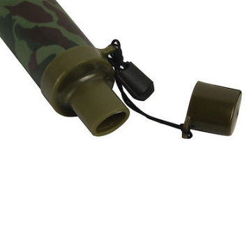 800L Camouflage Water Purifier Filter Life Survival Ultra-Light Straw 99.99999%
