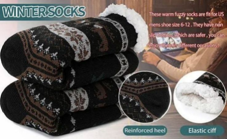 Sherpa Lined Christmas Socks