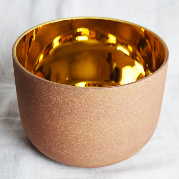 Pure 24k Gold Gosted Crystal Singing Bowl