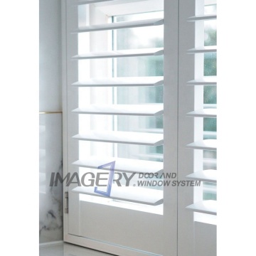 Electrically Controlled Double Glass Jalousie Shutter Windows