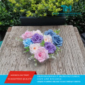 Caixa de flores em acrílico transparente minimalista para eventos elegantes