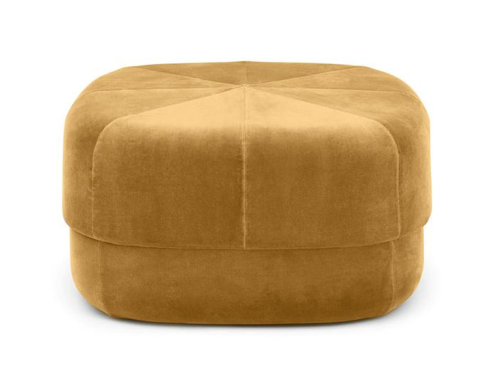 Moderner Stoff runder Samt Ottoman Hocker