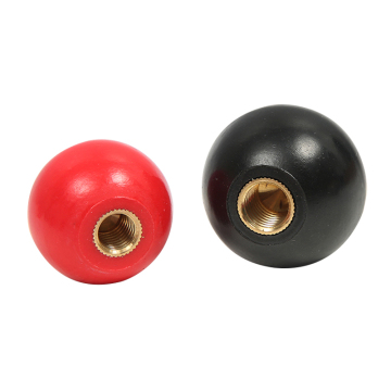 M4-M8 Black Thread Dia Female Thread Bakelite Handle Thermoset Threaded Ball Knob for Lawn Mowers
