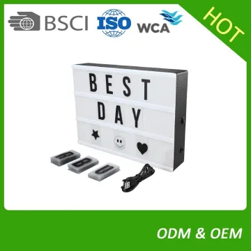 DIY Led Cinema Lightbox, Solotree DIY Decorative Light box with Free Combination Letters, Symbols and Emoji for Decoration