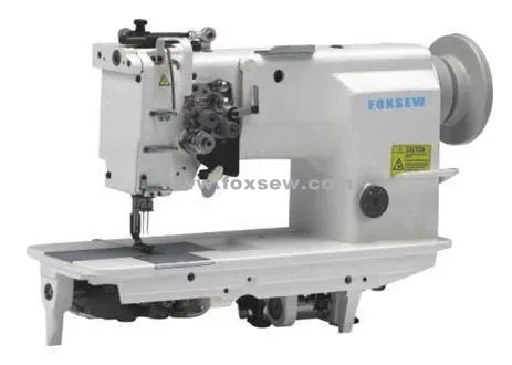 High Speed Double Needle Feed Sewing Machine with Split Needle Bar