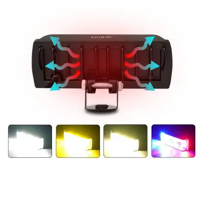LiuHJG 3 Lens 22W Flash Super Brightness Waterproof Motorbike Driving Spotlight