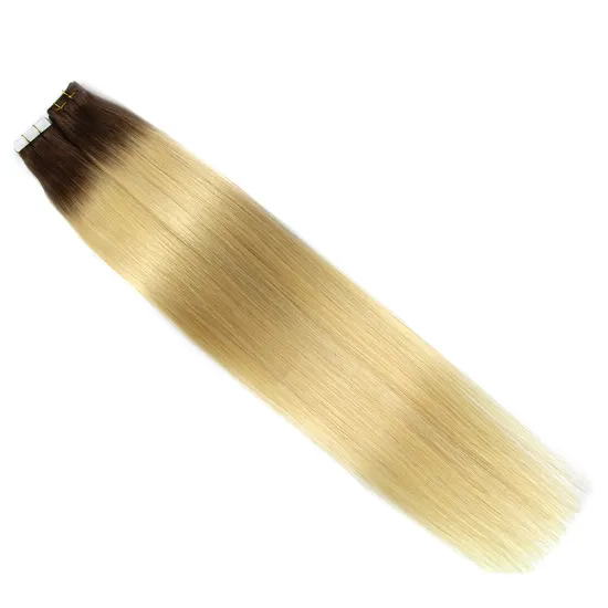 6/613  Double Drawn Adhesive Skin Weft Tape Hair,Invisible Virgin Tape In Hair extension 100% Human Hair