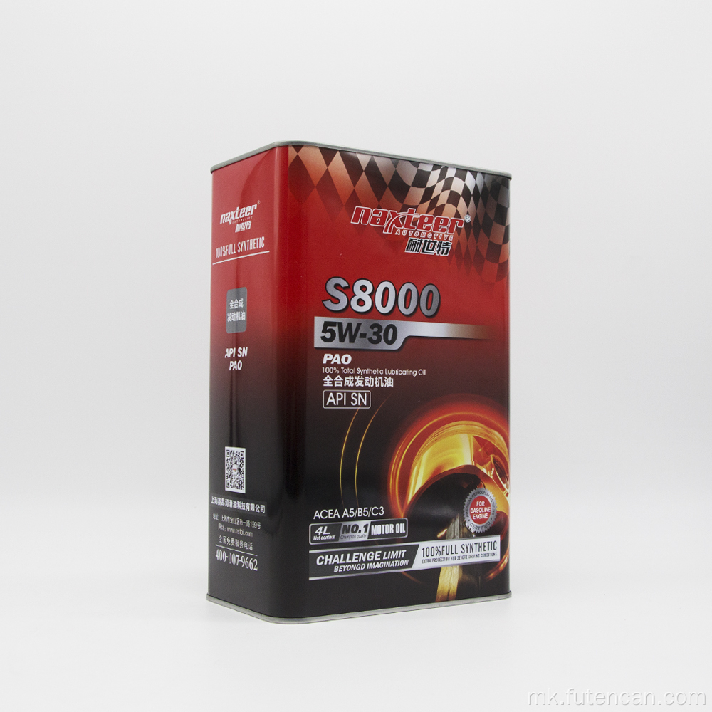 Метална конзерва од 4 литри за лименка со масло за подмачкување