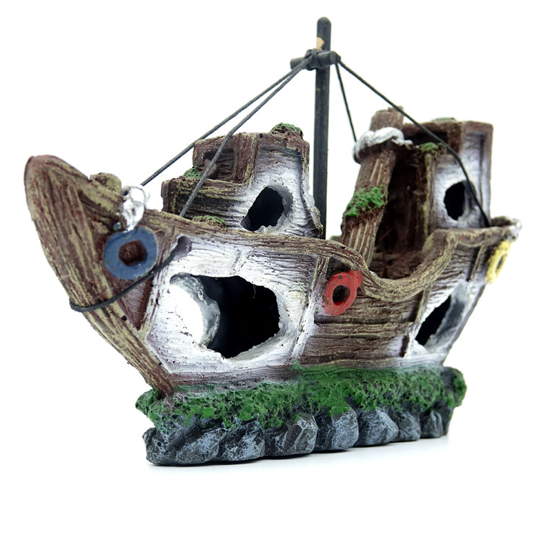 Carving Pirate Ship Landscape Stone