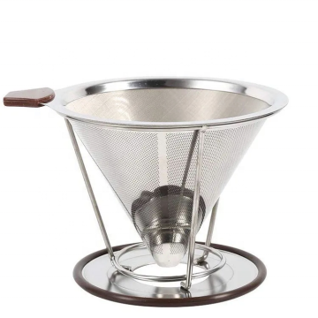 Food Grade 304 Removable Stainless Steel Paperless Pour Over Coffee Dripper