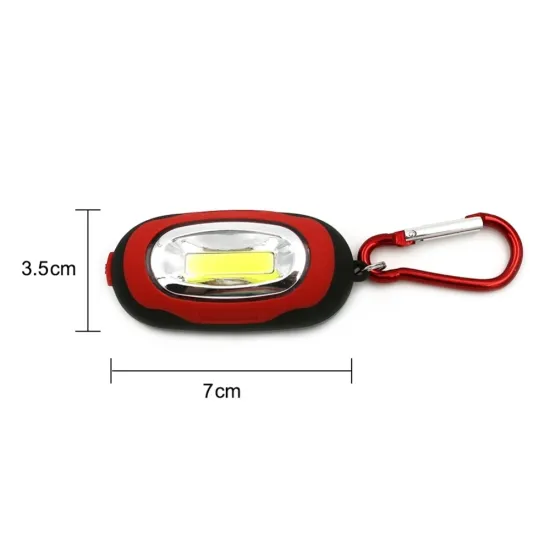 Mini COB LED Pocket Keychain Flashlight Torch with Replaceable 2*CR 2032 Battery
