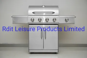 Folding Gas Stove BBQ Grill 4 Burners Stainless Steel Portable Barbecue Grill