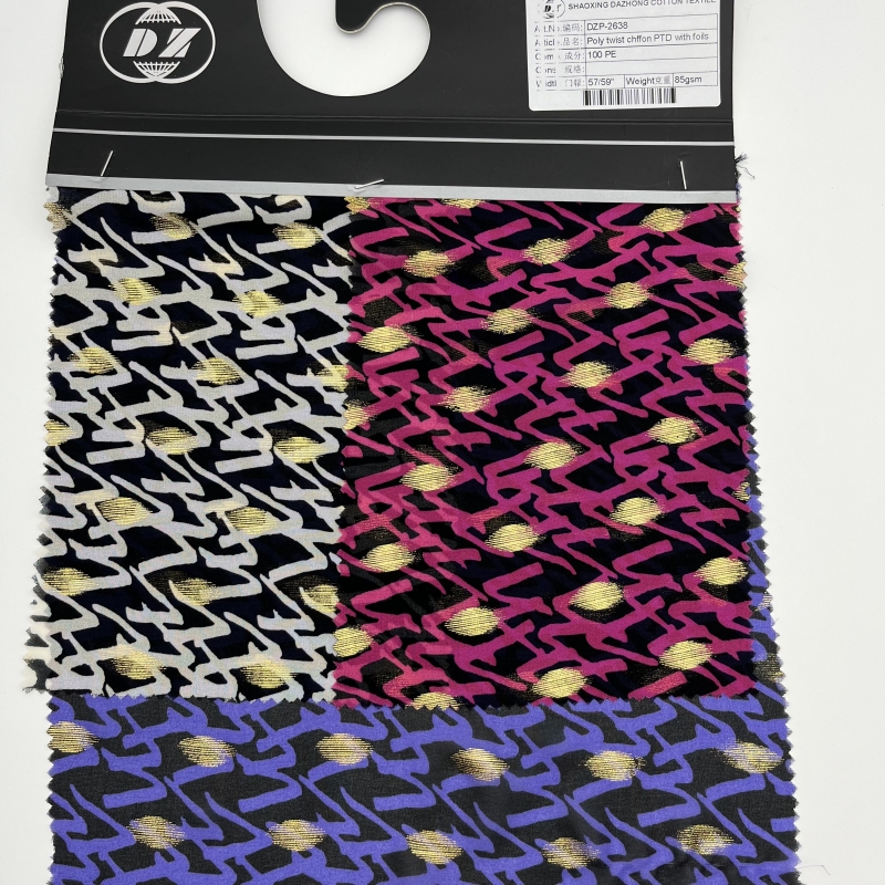 Polyester Twist Foils Fabric