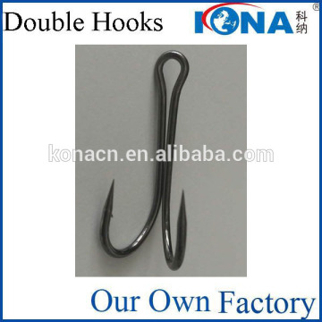 High carbon steel fishing hooks multi color multi size double hooks