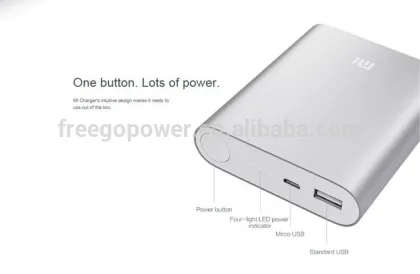 10400mAh portable xiaomi power bank for smartphone