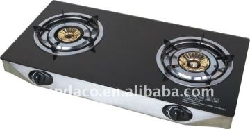 2 burner glasstop gas stove hot sale