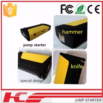 2015 muti-funtional design with knife and hammer car jump starter