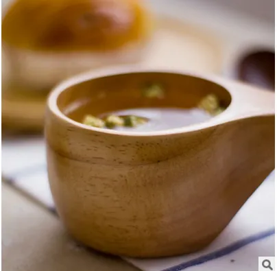 Portable Wooden Cup Tea Coffee Cup Camping Cup