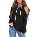 Women's Cold Shoulder Hooded Sweatshirt