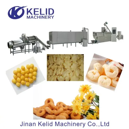 Wheat Flour Puffed Snack Foods Production Extruder Machine